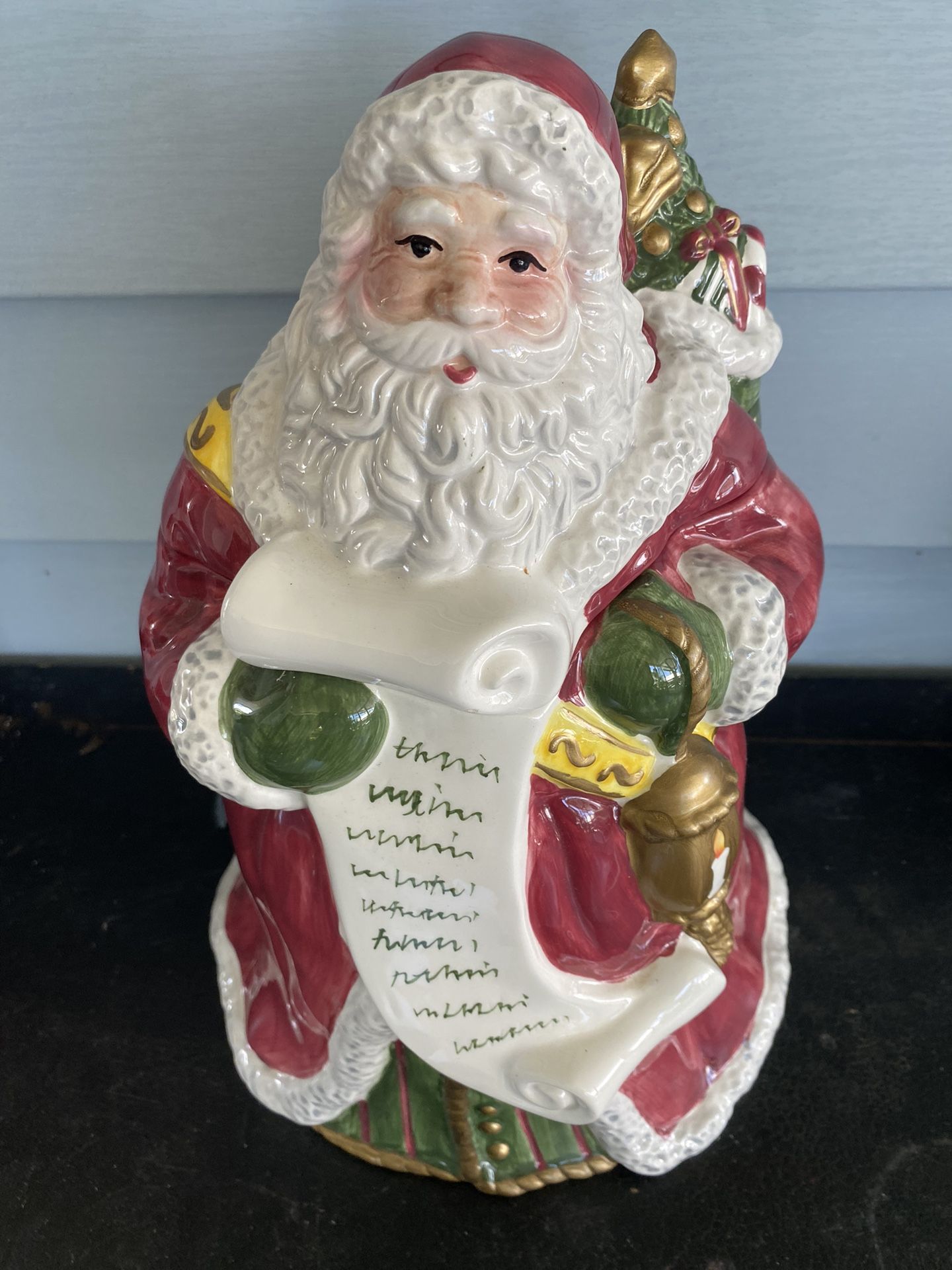 Vintage Christmas Santa Cookie Jar