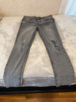 Ksubi Smoke Grey Denim Size 34 Men’s Distressed 