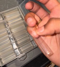 White Acrylic, Nail Tips Set with filing sanding beds