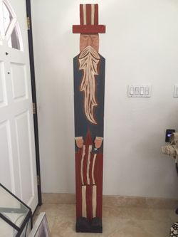 Uncle Sam folk art. 6ft tall Americana rare piece!