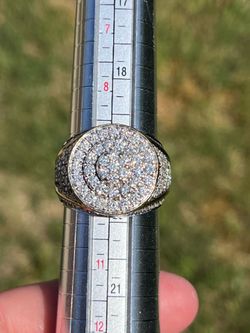 Mens GDH 10k Yellow Gold  Natural 2.85 Carat Diamond Ring 10.2g