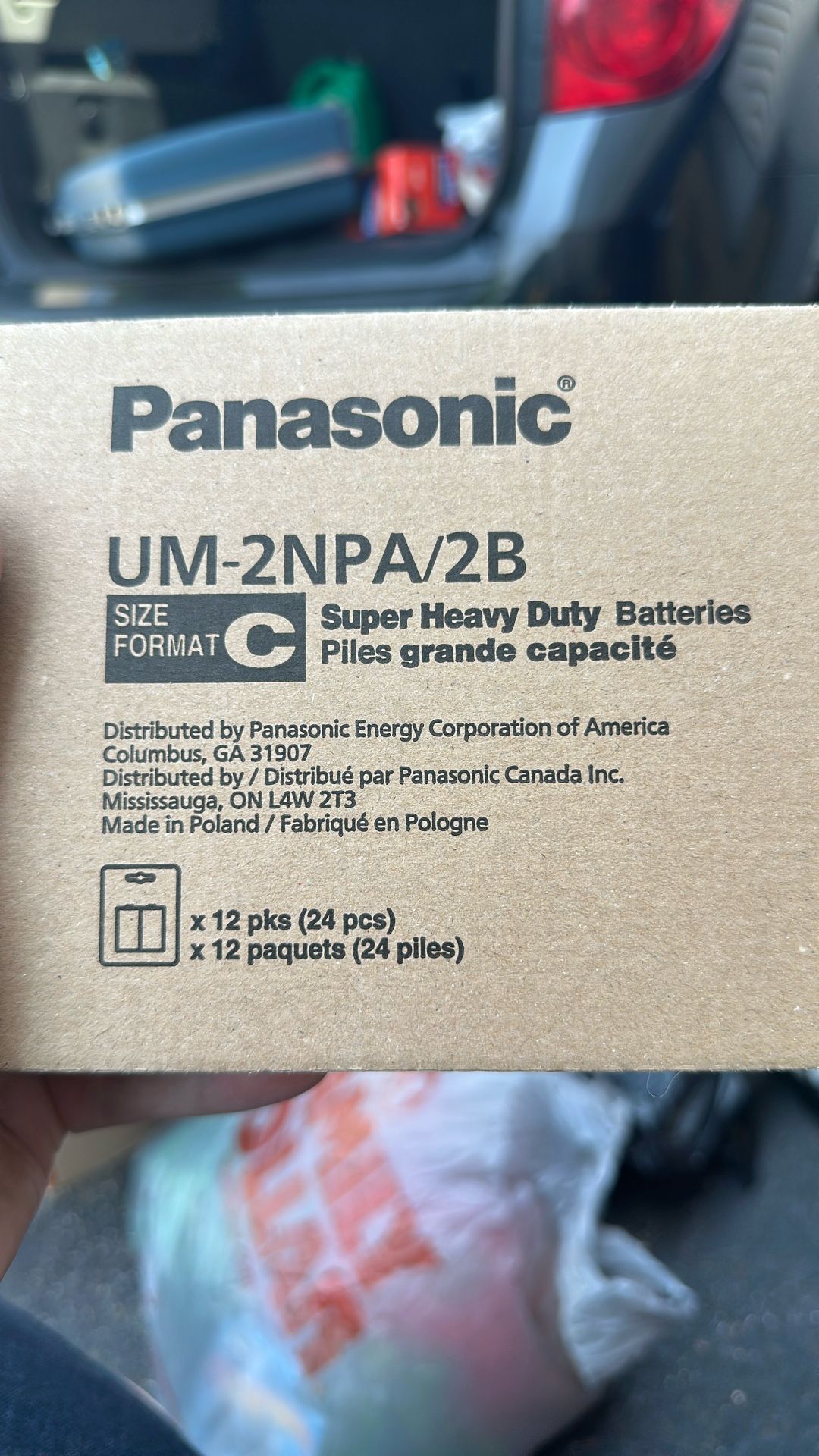 12 Panasonic “C” Batteries