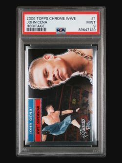 2006 Topps Chrome WWE John Cena #1 PSA 9