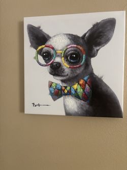 Dog canvas art