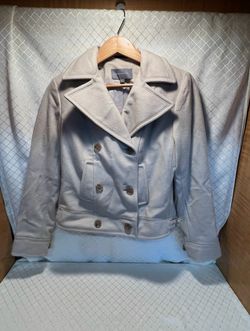 Ann Taylor Beige Double-breasted Wool Pea Coat Small
