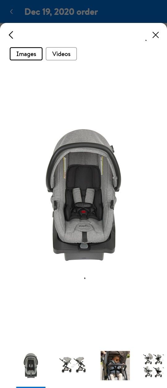 Evenflo Urbini Omni Plus Modular Travel System With LiteMax Rear-Facing Infant Car Seat, Heather Grey