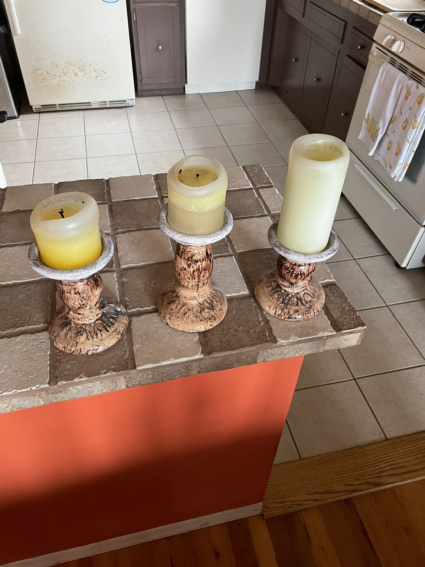 Ceramic Pillar Candle Holders