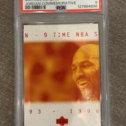 1997 Coll Choice Japanese Michael Jordan Commemorative #MJ5 PSA 9