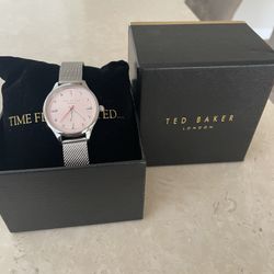 NEW! TED BAKER PINK/SILVER WATCH