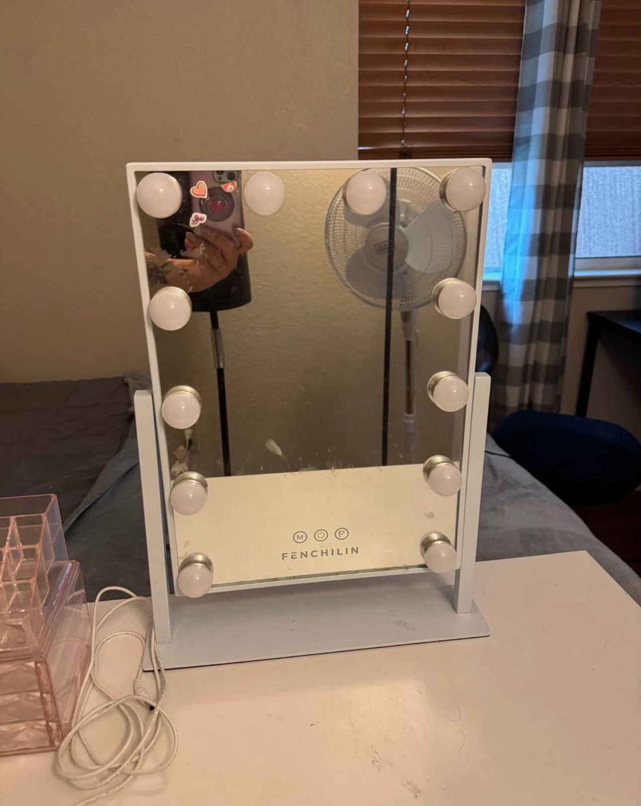 Vanity Mirror, Makeup Holder And Desk