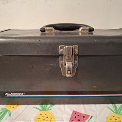 Vintage All American Metal Tool Box