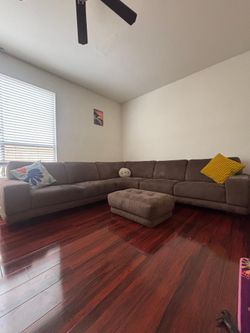 Willi Schilling 5 Seater L Shaped couch with Ottoman
