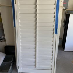 Wooden shutters, Painted White