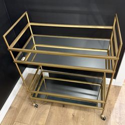 Bar Cart Bar Cart with 2 Mirrored Shelves