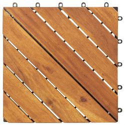 Acacia solid wooddeck tile X08, 10 pack