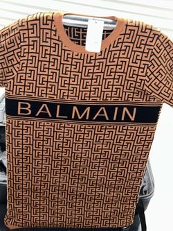 Balmain Monogram Logo T-Shirt – Size Large – Brand New
