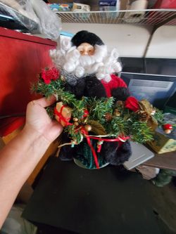 Santa Christmas tree topper