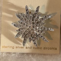 New In Box Vintage Shining CZ Brooch