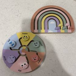 Set Of Wooden Kid Toys 