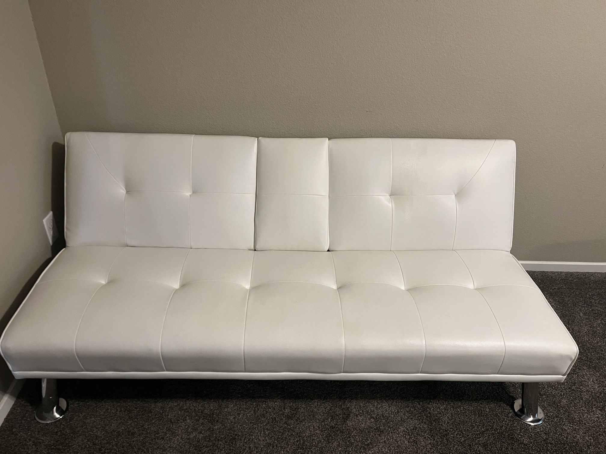 White Leather Futon