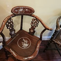 Rosewood Cornor Armchair Inlay