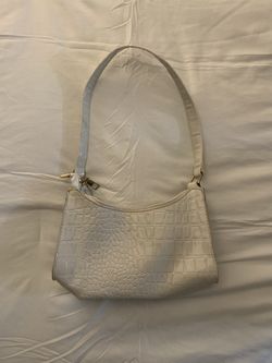 white shoulder purse
