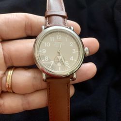 Shinola Runwell Watch Waterproof Genuine Calf Leather