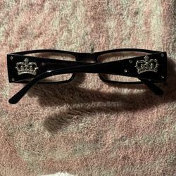 Vintage/ Y2K intage Juicy Couture p86503H Black Eyeglasses rectangular Frame