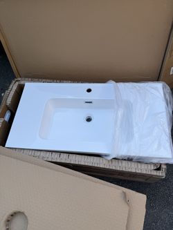 White Stone Sink 