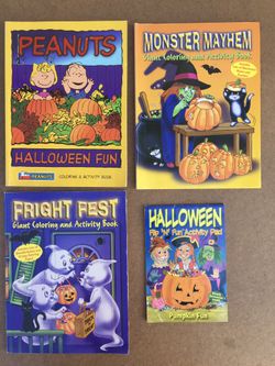 4 Halloween Coloring & Activity Children’s Books