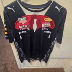 Red Bull Racing Shirt Mens XL Gray F1 Formula 1 Honda Sponsors Puma 2021