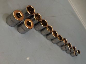 Snap-on Tools 12 pc 3/8" Drive 6-Point Metric Flank Drive® Shallow Socket Set (8-19 mm)