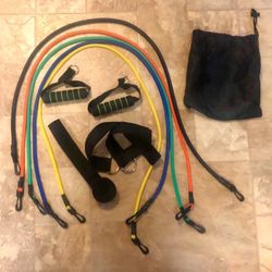 12 PC Resistance Bands Set Tube Complete Bundle