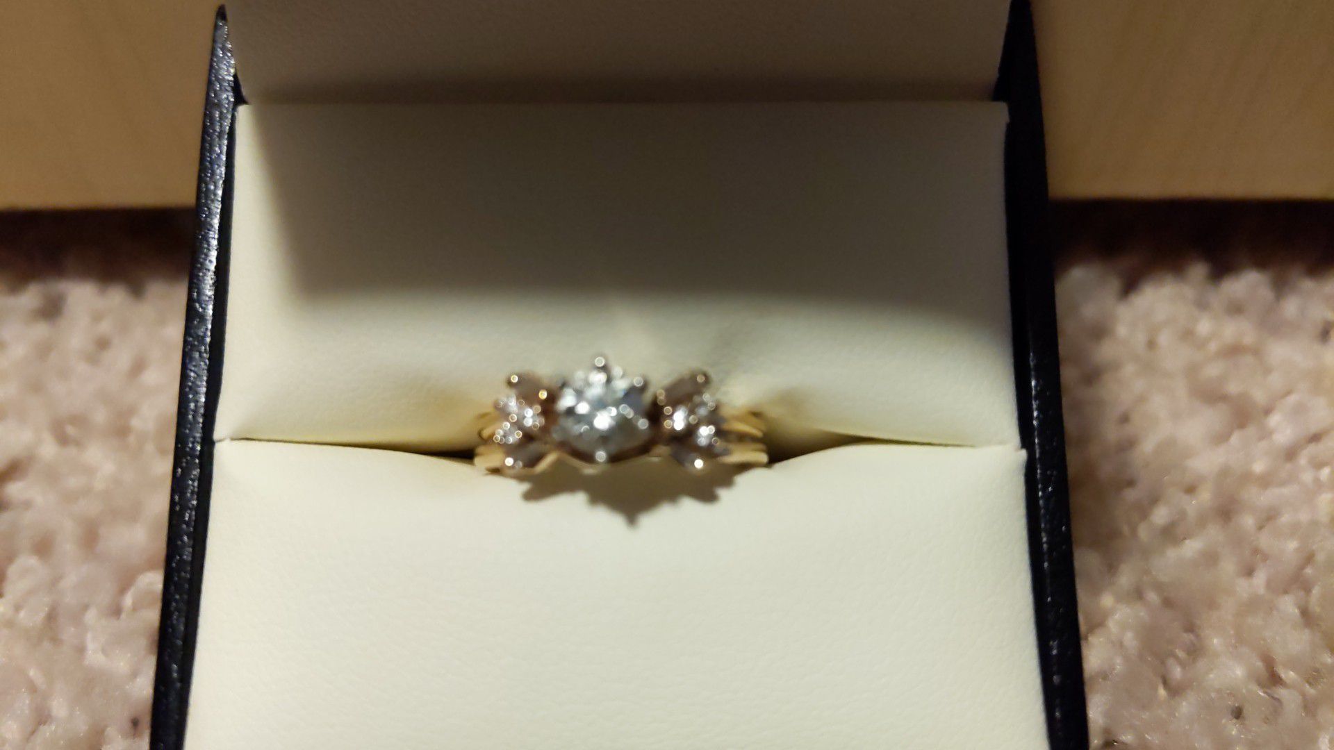 1/2 Carat art deco vintage diamond engagement ring