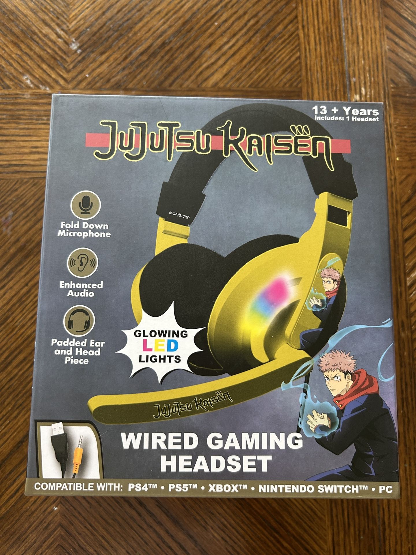 NWT Licensed limited edition Jujutsu Kaisen wired gaming headset