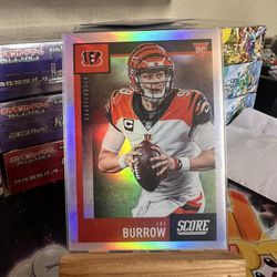 JOE BURROW 2020 Chronicles Score Rookie SILVER Holo Prizm #441 BEGALS RC CARD