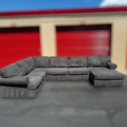 Free Delivery- gray 3-piece sectional couch