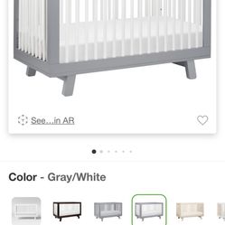 Babyletto crib in grey 