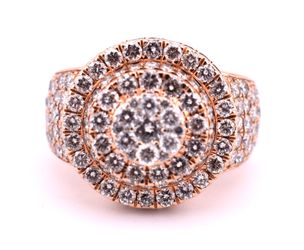 14K Rose Gold 2.95ct Diamond Ring