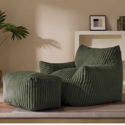 Bean Bag With Ottoman Adult
