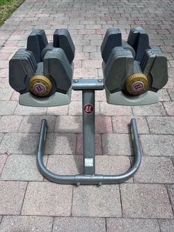 Nautilus Adjustable Dumbbells 10–45 lb Pair + Stand