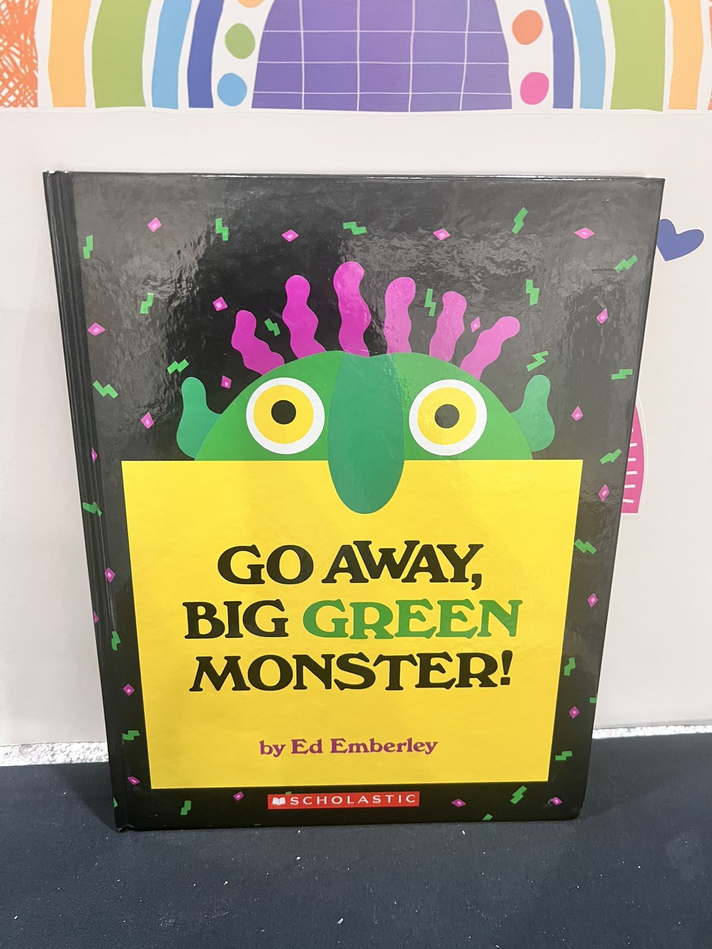 GO AWAY BIG GREEN MONSTER HARDBACK BOOK FOR KIDS - LIKE NEW 8 1/2 x 11 1/2 INCH