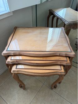 Wooden Nesting Stacking Side Tables (3)