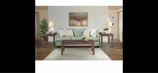 3-Piece Rustic Wood Coffee and End Table Set
