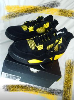 🔥⚡️🔥⚡️Nike Air Jordan’s 4 Yellow Thunder 10.5M 🔥⚡️🔥⚡️