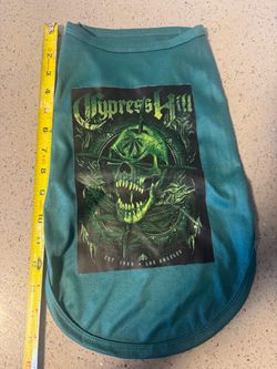 Cypress Hill Dog Shirt Teal Graphic Tee
