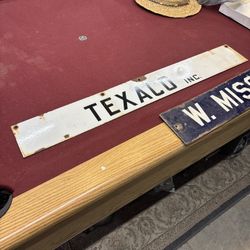 2 Vintage Porcelain Signs 