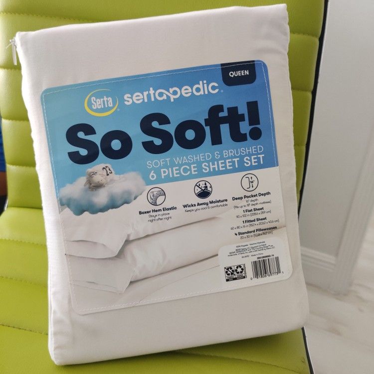Sertapedic so soft 6 Pieces queen sheet set