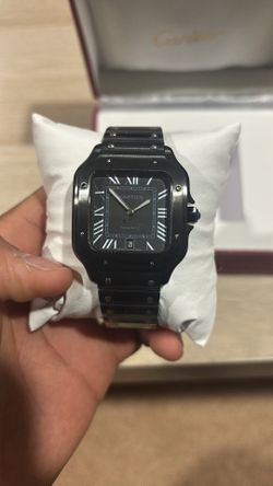 Black Santos Cartier Watch