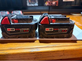Milwaukee 5  amp M 18 batteries